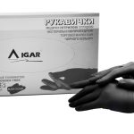 Рукавички нітрилові IGAR S чорні (6-7) (100 пар)